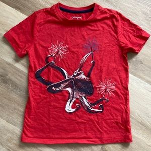 Cat & Jack 4th of July cute Octopus with sparklers tshirt